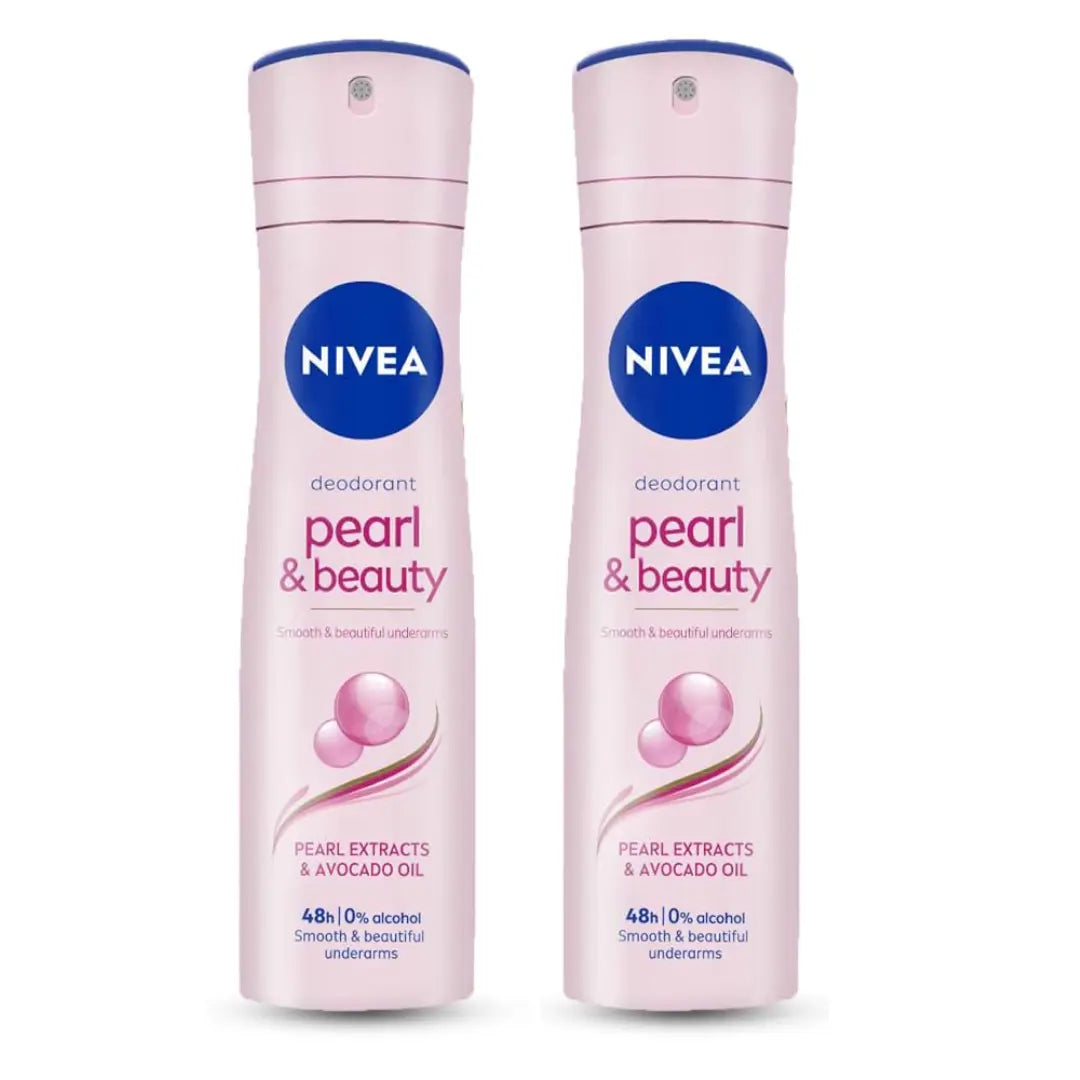 Nivea Pearl & Beauty Deodorant for Women - 150ml (Pack of 2)