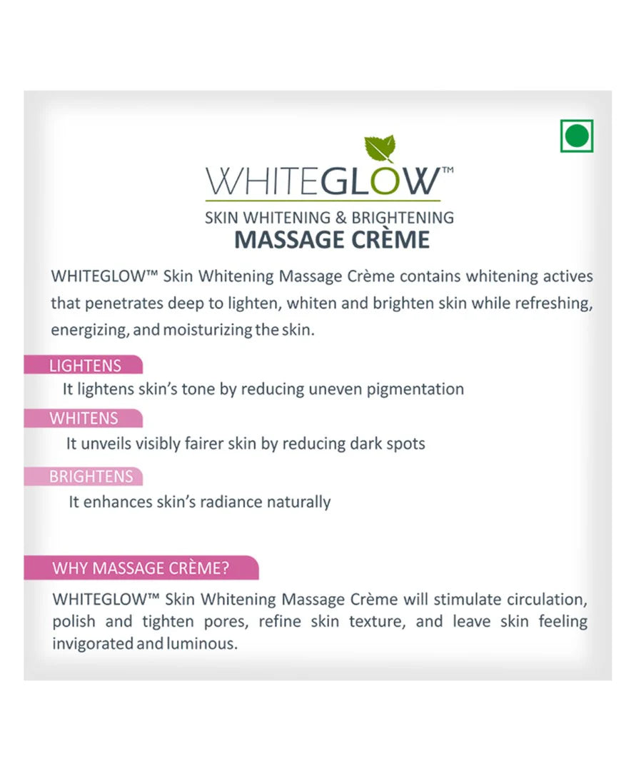 Lotus Herbals WhiteGlow Skin Whitening & Brightening Massage Cream - 60 gm