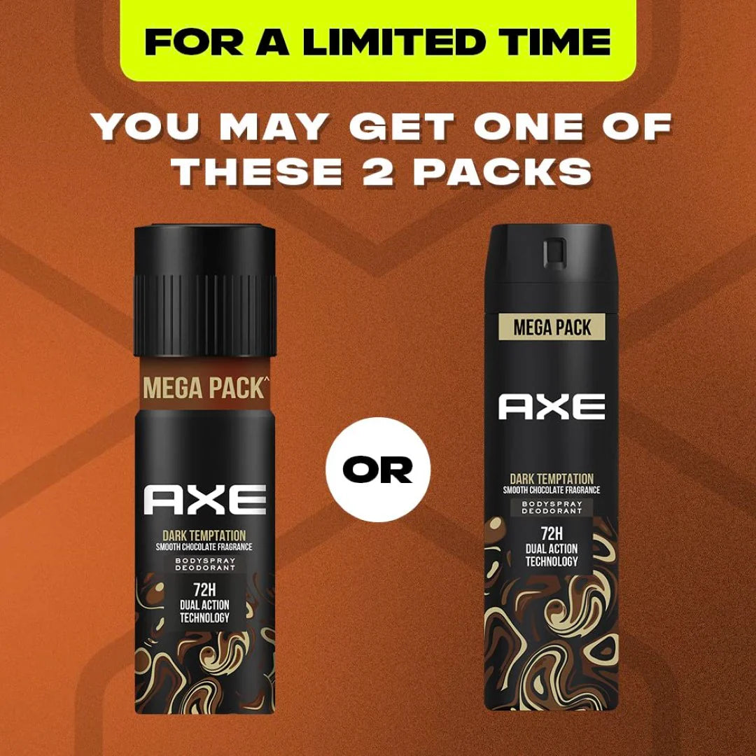 AXE Dark Temptation Men's Deodorant 215 Ml Long Lasting Deodorant Spray For Men With An Irresistible Scent