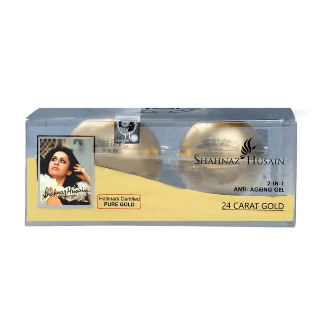 Shahnaz Husain Nature's Gold Skin Radiance Gel (Anti-Ageing) + (Shahnaz Husain Moisturising Cream) - 30+10g Regular price₹1,955