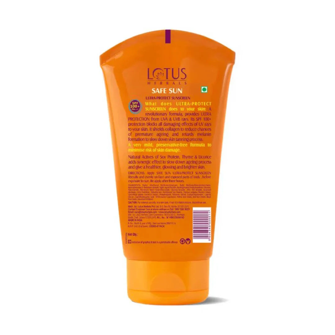 Lotus Herbals Safe Sun Ultra-Protect SUNSCREEN SPF 100+ PA+++ (50gm)