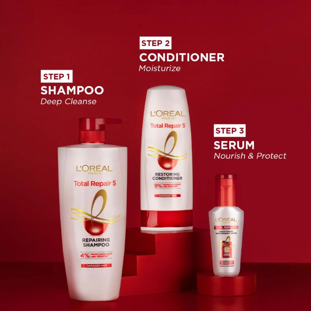 L'Oreal Paris Serum, For Damaged and Weak Hair, With Pro-Keratin + Ceramide, Total Repair 5, 40ml