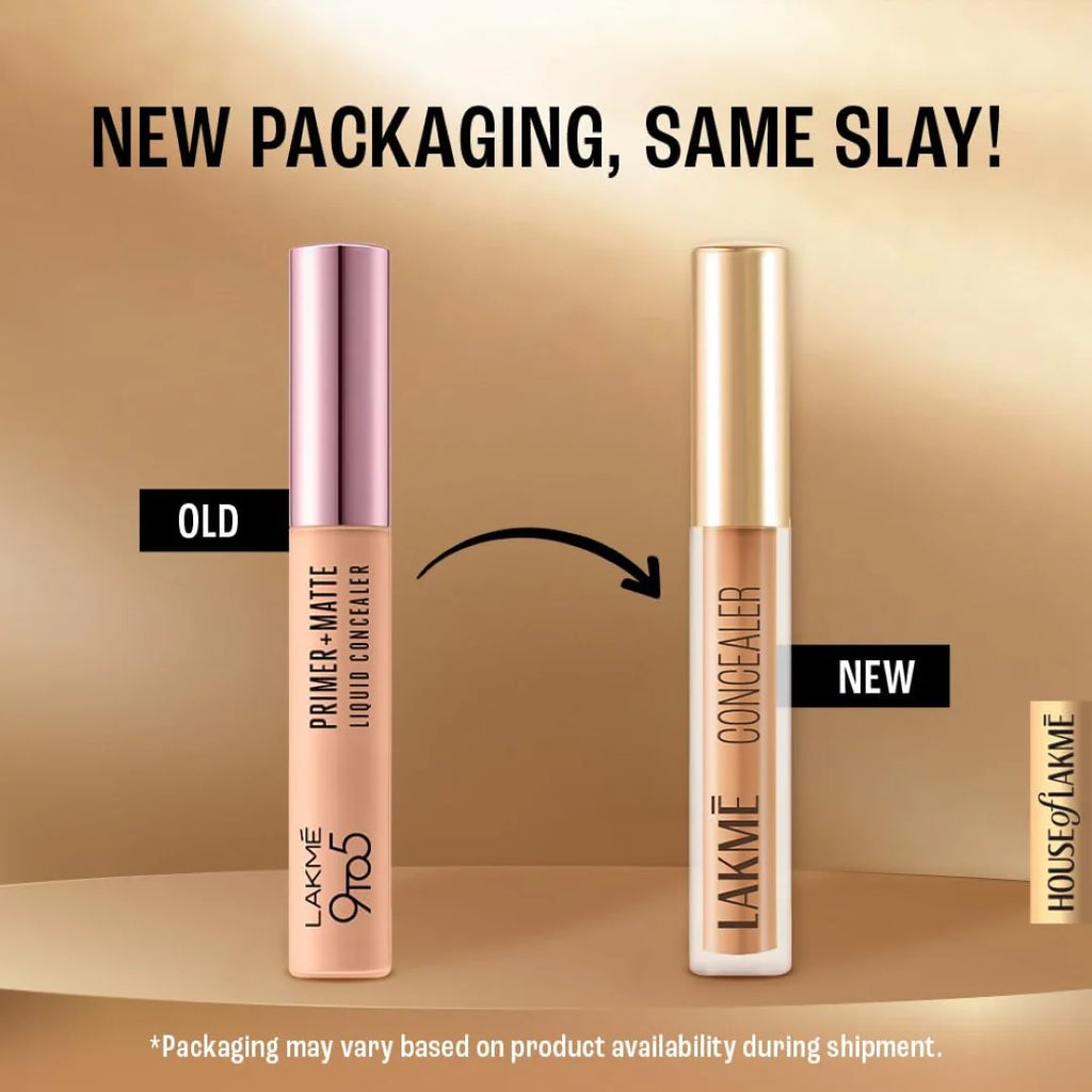 Lakme 9to5 Primer+Matte Liquid Concealer 30 Cinnamon, 5.4 ml