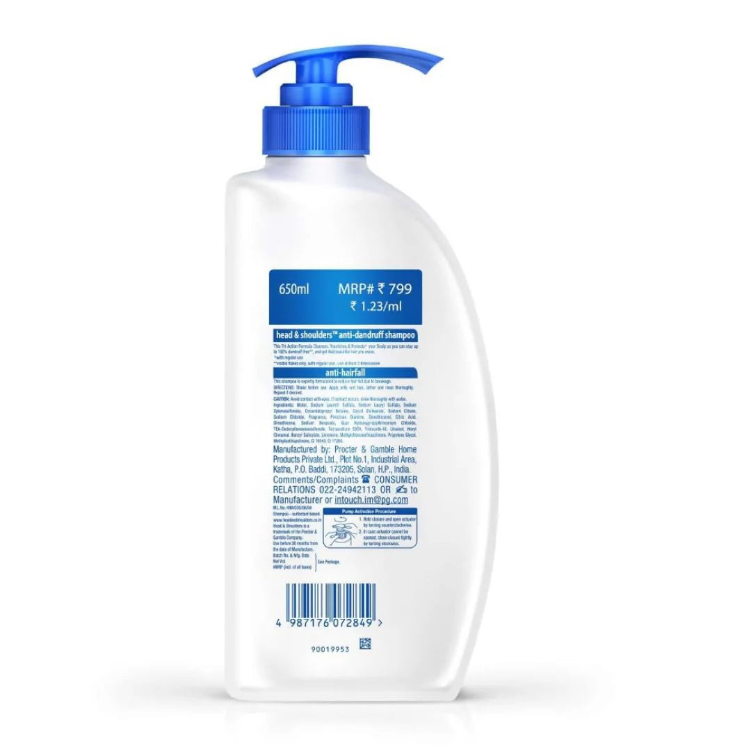 Head & Shoulders, Anti-Hairfall, Anti-Dandruff Shampoo for Women & Men , 650ml