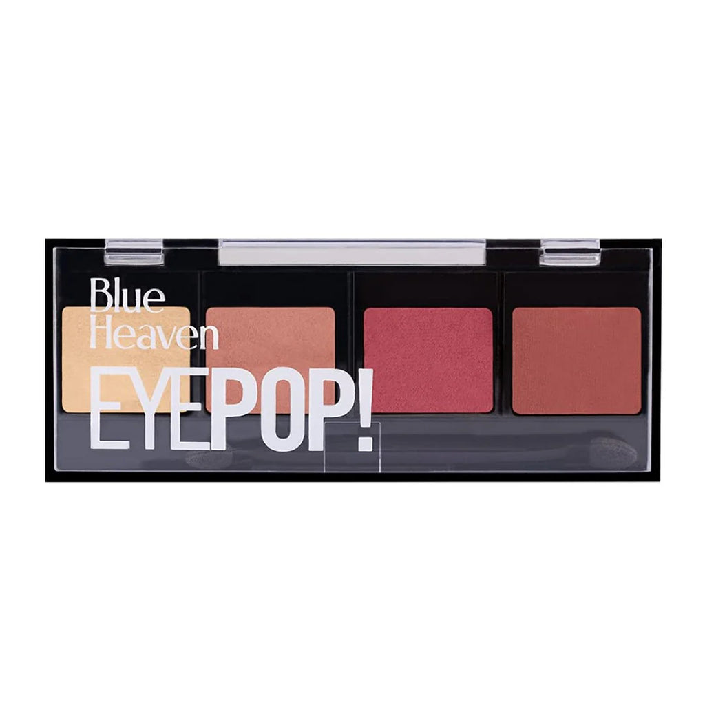Blue Heaven 4-in-1 Matte & Metallic Finish Eyepop Eyeshadow, Caramel Latte, 12g