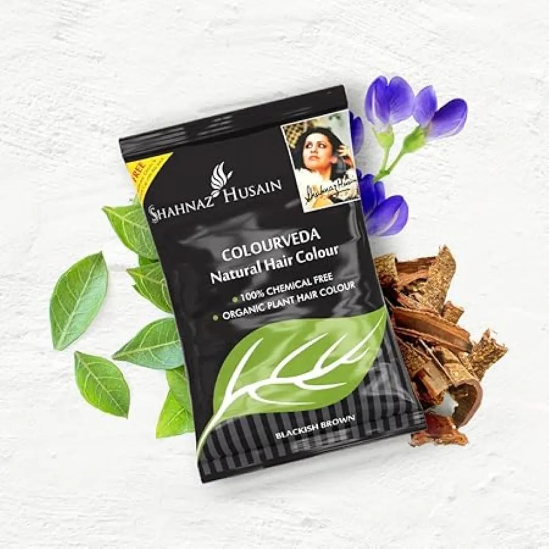Shahnaz Husain's Vedic Solutions Colourveda Natural Hair Color, 100g (pack of 3) (Blackish Brown)