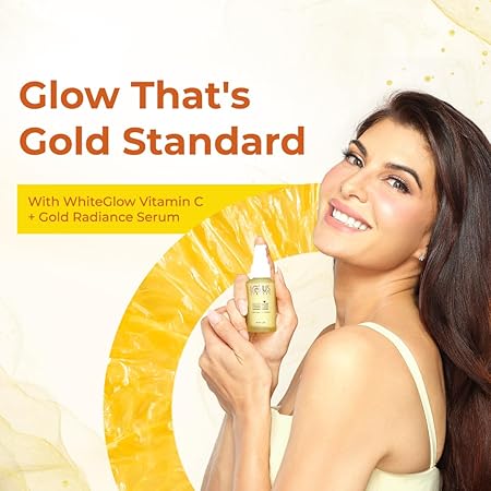 Lotus Herbals WhiteGlow Vit C and Gold Radiance Face Serum | Reduces Dark Spots | Enriched with & Gold | Smoothens Skin | Boosts Radiance | Paraben-Free | 30ml