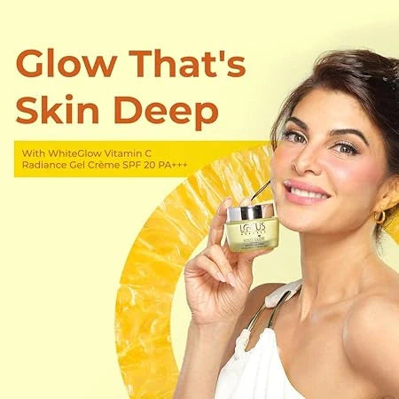 Lotus Herbals WhiteGlow Vitamin C Gel Crème | Reduces Dark Spots | Unique Gel + Crème Formula | 100x More Vitamin C | Boosts Radiance | SPF 20 PA+++ | Paraben-Free | 50g