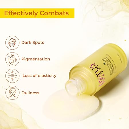 Lotus Herbals WhiteGlow Vit C and Gold Radiance Face Serum | Reduces Dark Spots | Enriched with & Gold | Smoothens Skin | Boosts Radiance | Paraben-Free | 30ml