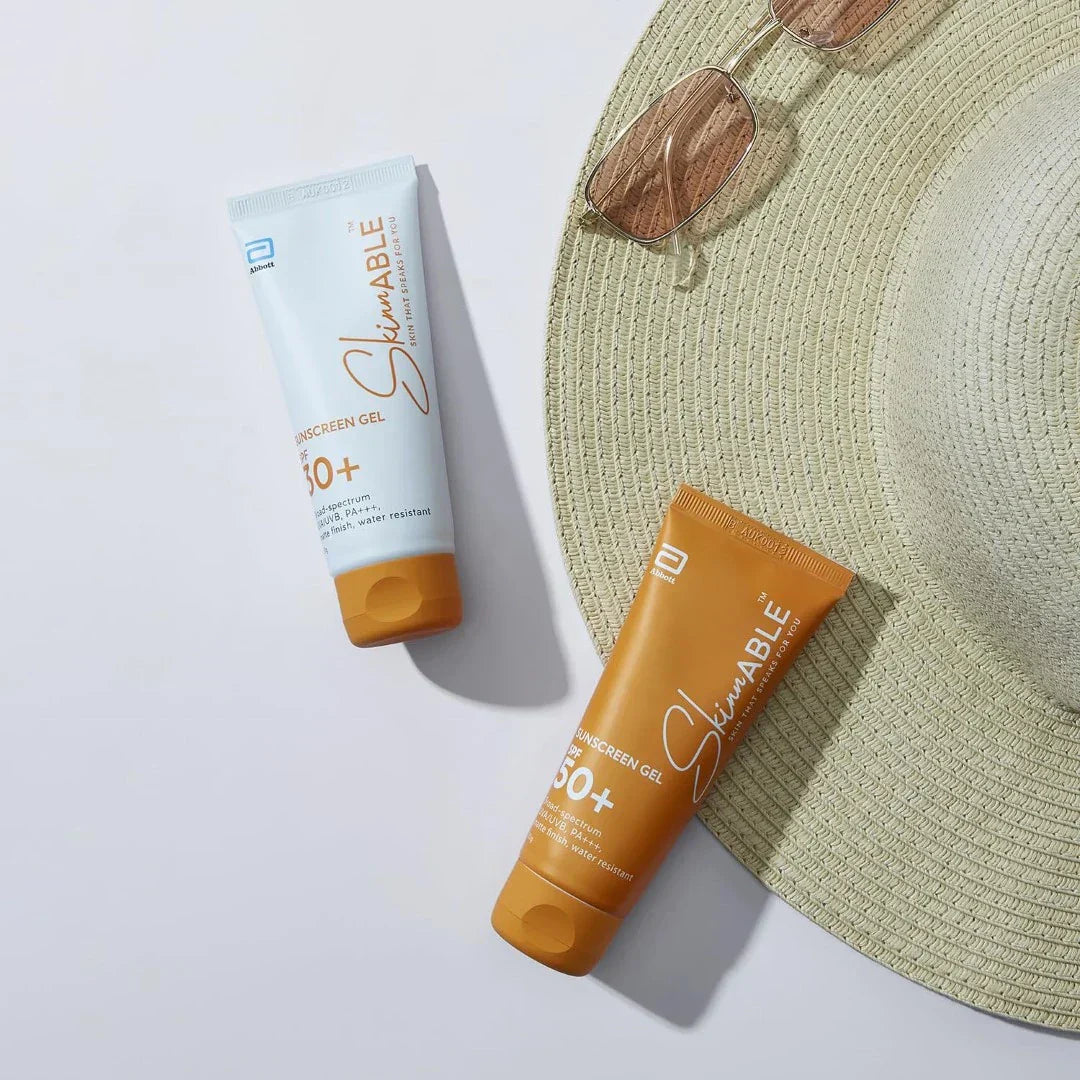 Skinnable Sunscreen Gel SPF 50+, 50 g | Abbott’s Skincare  Non Comedogenic | Paraben Free |For Women & Men