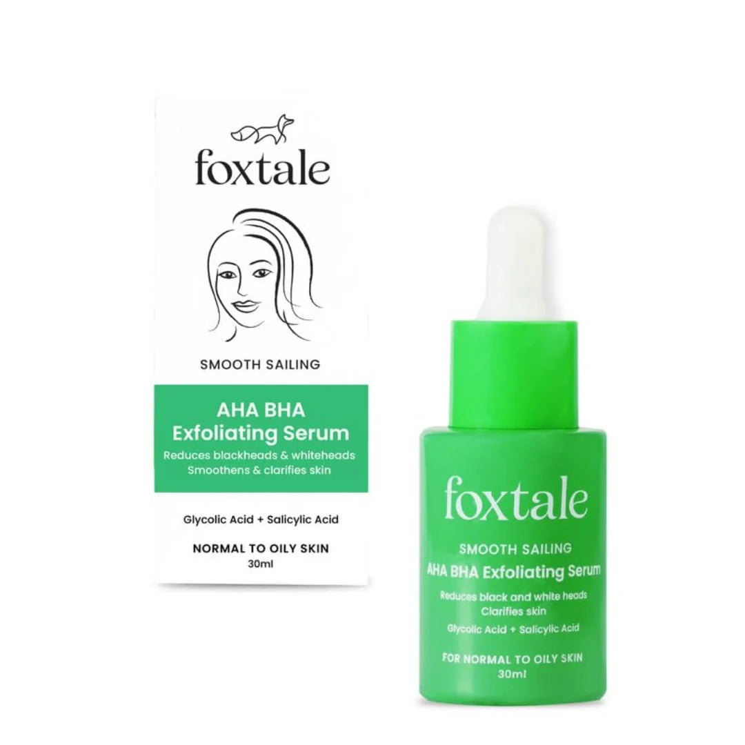 Foxtale AHA BHA 2% Salicylic Acid Serum with Niacinamide for Acne & Blackheads (30ml)