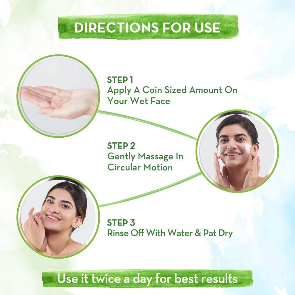 Mamaearth Aloe Vera Face Wash with Aloe Vera & Ashwagandha for a Youthful Glow - 100ml (Pack of 2)