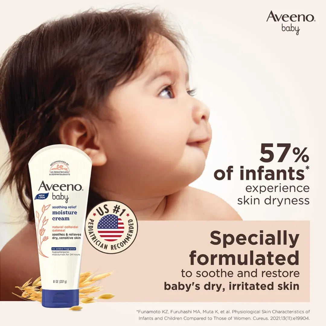 Aveeno Baby Soothing Relief Moisture Cream & Baby Daily Moisture Lotion Combo (227g+227g)