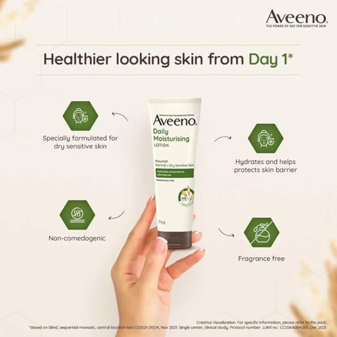 Aveeno Daily Moisturising Lotion - 71ml (Pack of 2)