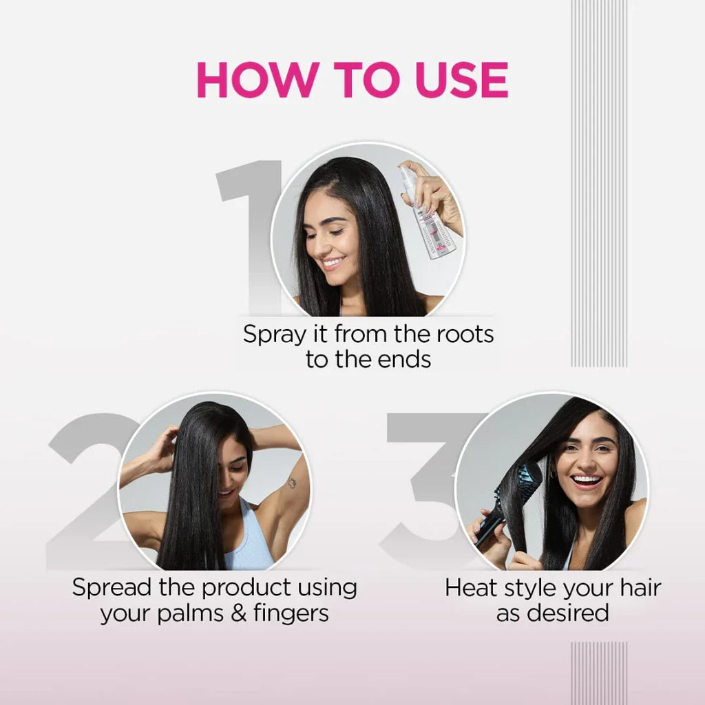 BBLUNT Hot Shot Heat Protection Hair Mist with Grape Seed Oil, No Parabens (150ml)