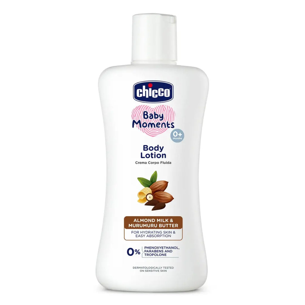 Chicco Baby Moments Body Lotion for Babies, 200ml | Almond Milk & Murumuru Butter , Chicco  Baby Cream 50g Free