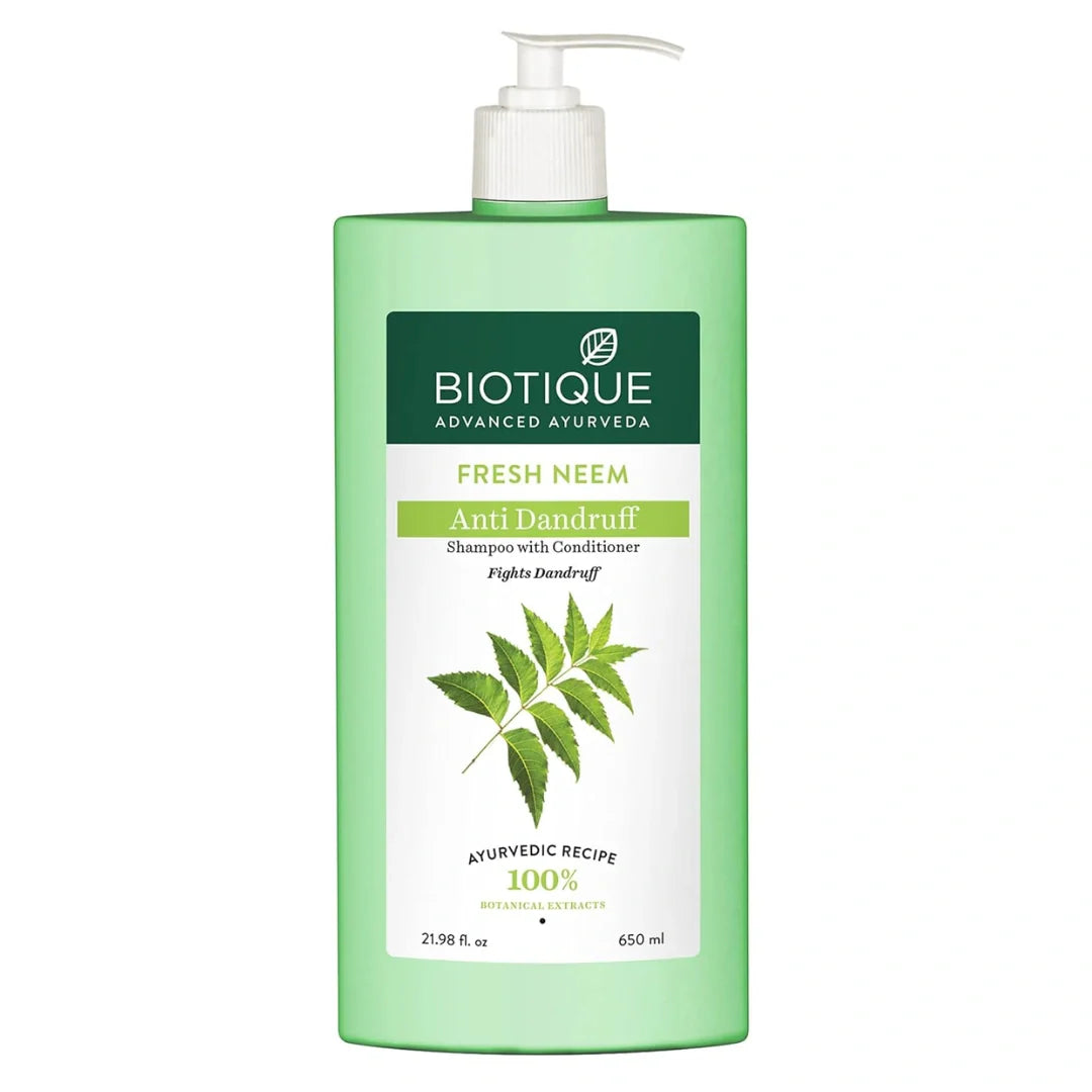 Biotique Fresh Neem Anti Dandruff Shampoo and Conditioner (650ml)