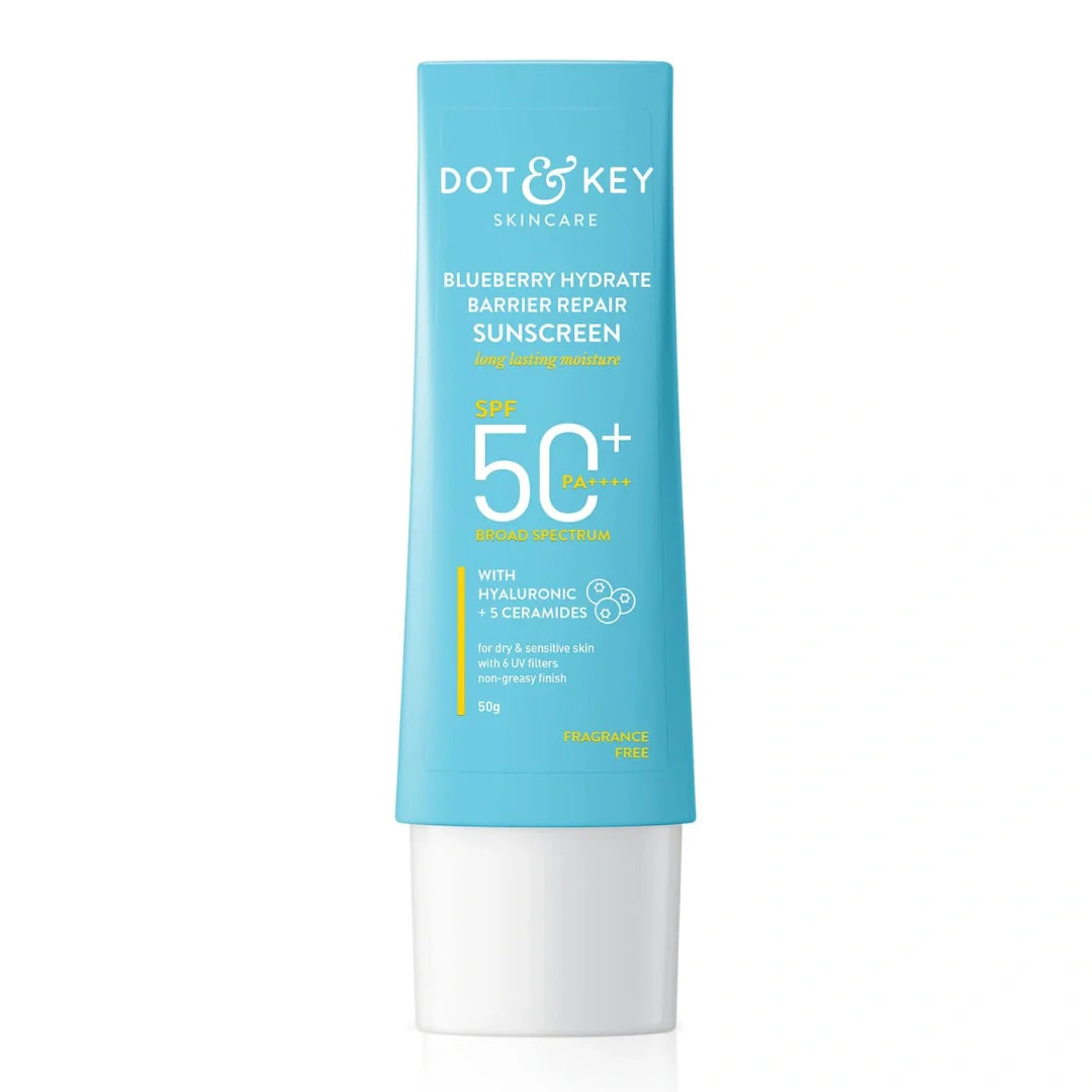 Dot & Key Blueberry Hydrate Barrier Repair Sunscreen Spf 50+,Pa++++|For Dry&Sensitive Skin (80g)