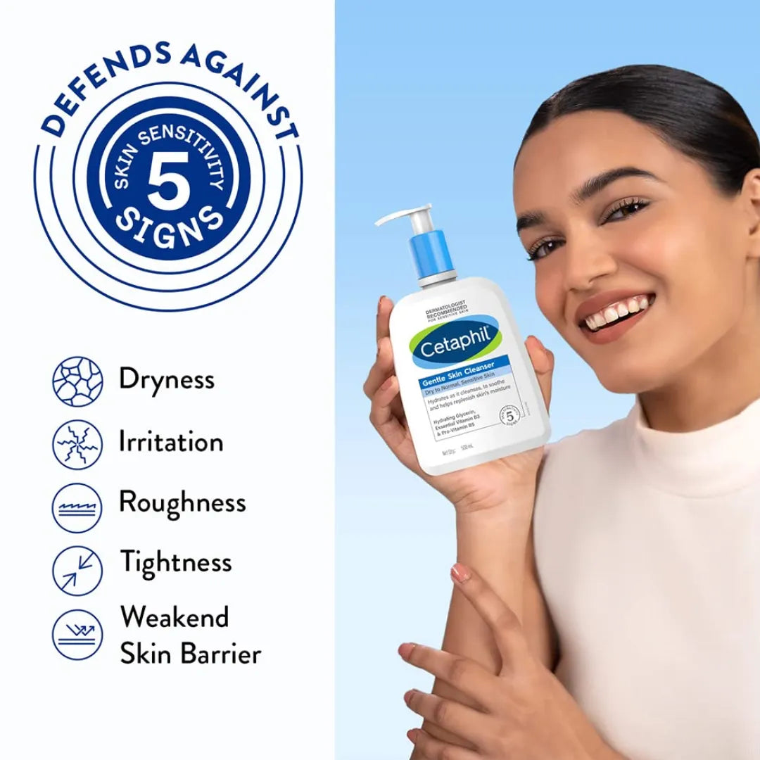 Cetaphil Gentle Skin Cleanser with Niacinamide, Vitamin B5 for Dry, Normal Sensitive Skin - 500ml