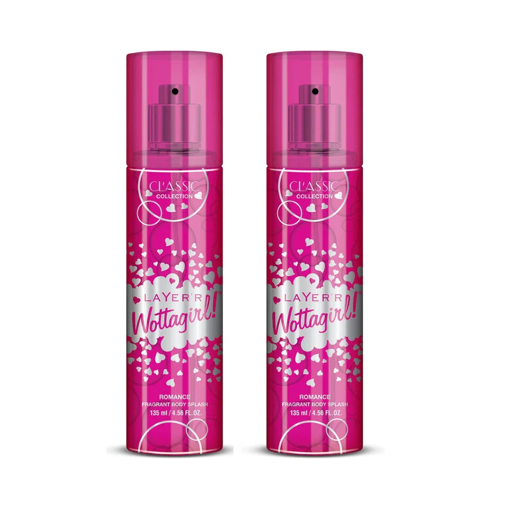 Layer'r Women WottaGirl Classic Collection Fragrant Fresh Scent Spray Body Splash Romance(135ml)