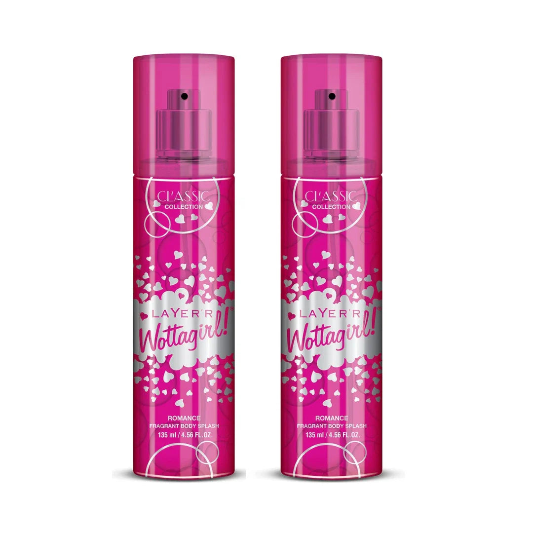 Layer'r Women WottaGirl Classic Collection Fragrant Fresh Scent Spray Body Splash Romance(135ml)