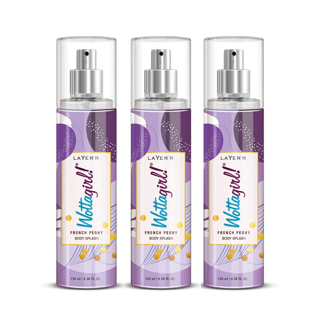 Layer'r Wottagirl French Peony Body Splash Spray For Women (135ml)