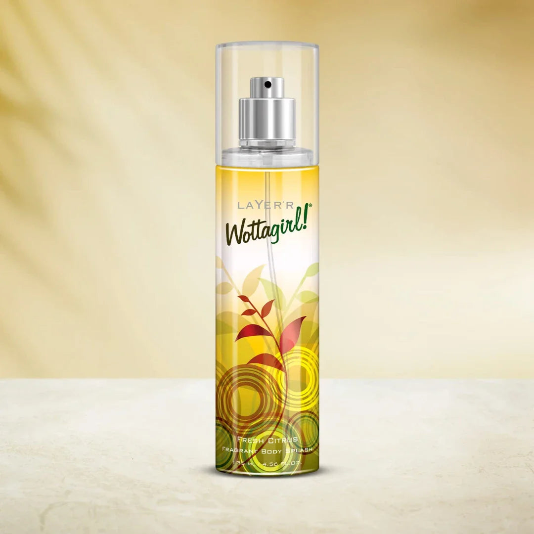 Layer'r Wottagirl Fresh Citrus Body Splash for Women - 135ml (Pack of 2)