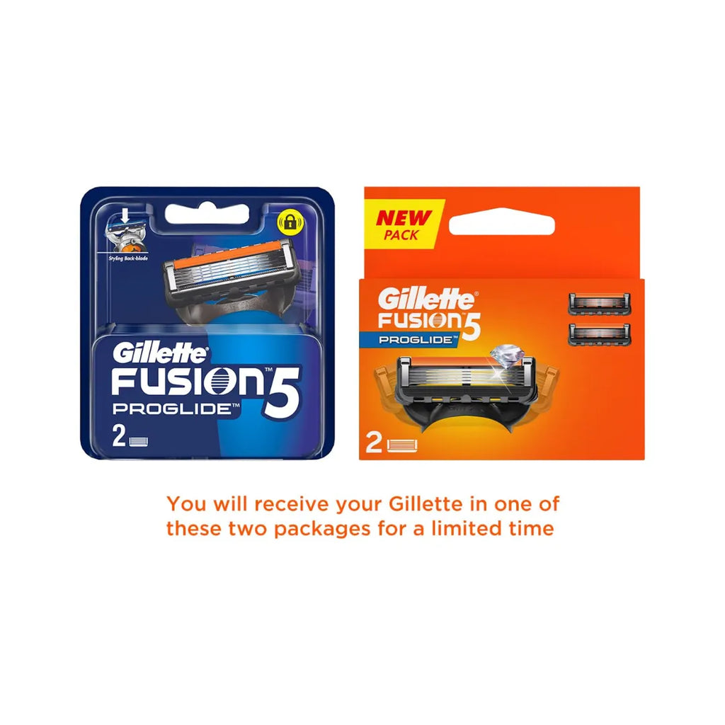 Gillette Fusion Proglide Blades for men - 2 count for Perfect Shave and Perfect Beard Shape