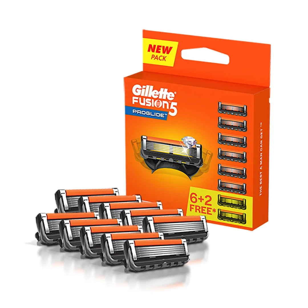 Gillette Fusion Proglide Blades for men with styling back blade - 8 count for Perfect Shave and Perfect Beard Shape