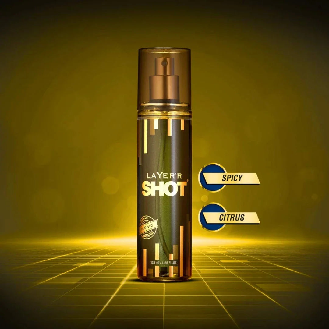 Layer'r Shot Gold Iconic Body Spray For Women  (135ml)