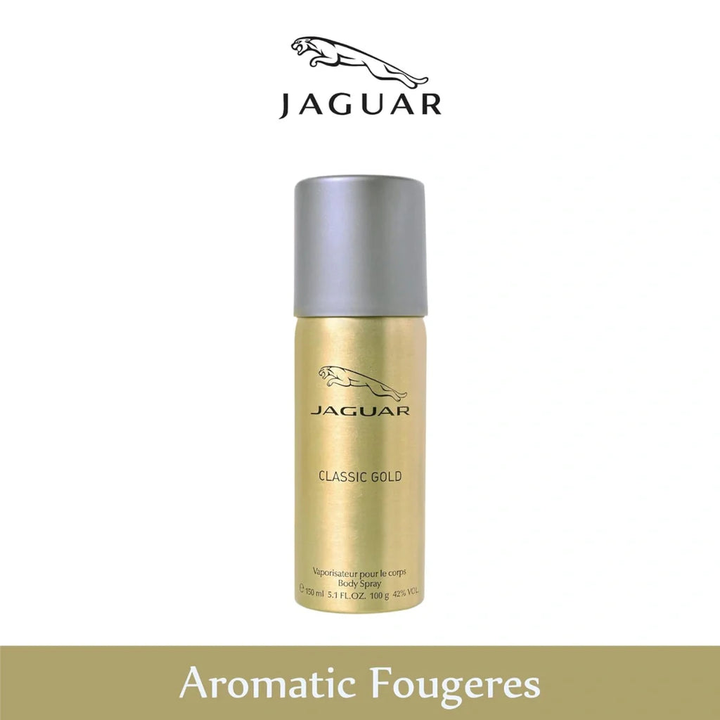 JAGUAR Classic Gold Deodorant Spray For Men With Fresh, 150ml