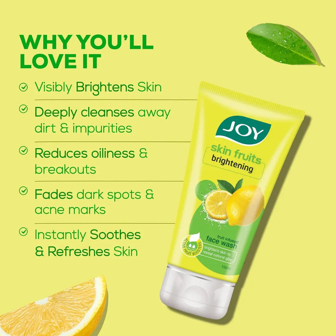 Joy Skin Brightening Lemon Face Wash For Oily Skin (150ml)
