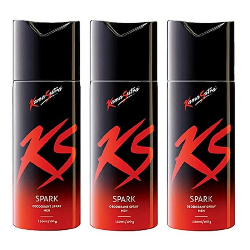 Kama Sutra Spark Deodorant for Men, 150ml (Pack of 3)
