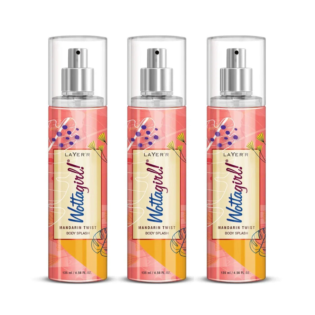 Layer'r Wottagirl Mandarin Twist Body Splash for Women (135ml)
