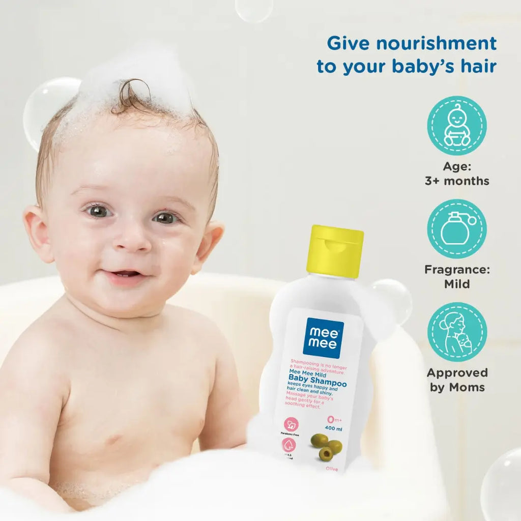 Mee Mee Gentle Baby Shampoo 400ml | Sulfate and Paraben-Free | Skin Friendly PH