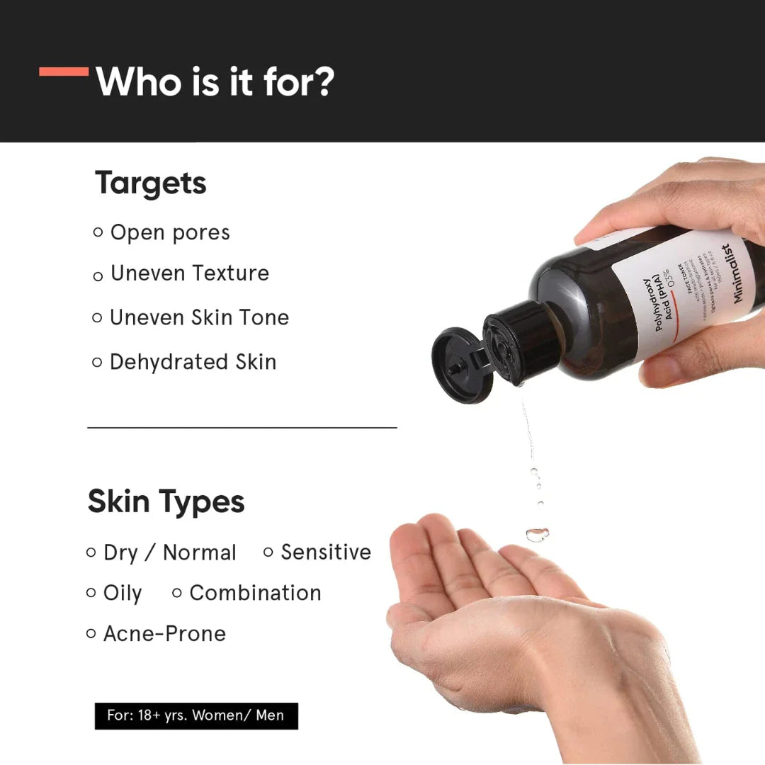 Minimalist 3% PHA Face Toner With Multi Biotics For Minimizing Pore Size & Hydrating Skin (150ml)