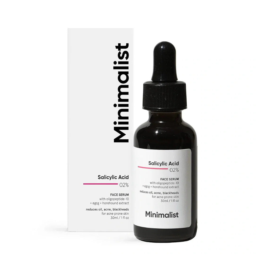 Minimalist Anti-Acne 2% Salicylic Acid Face Serum for All Skin Types | Reduces Blackheads,Oiliness, Excess Oil & Bumpy Texture | BHA Based Exfoliant  (30ml)