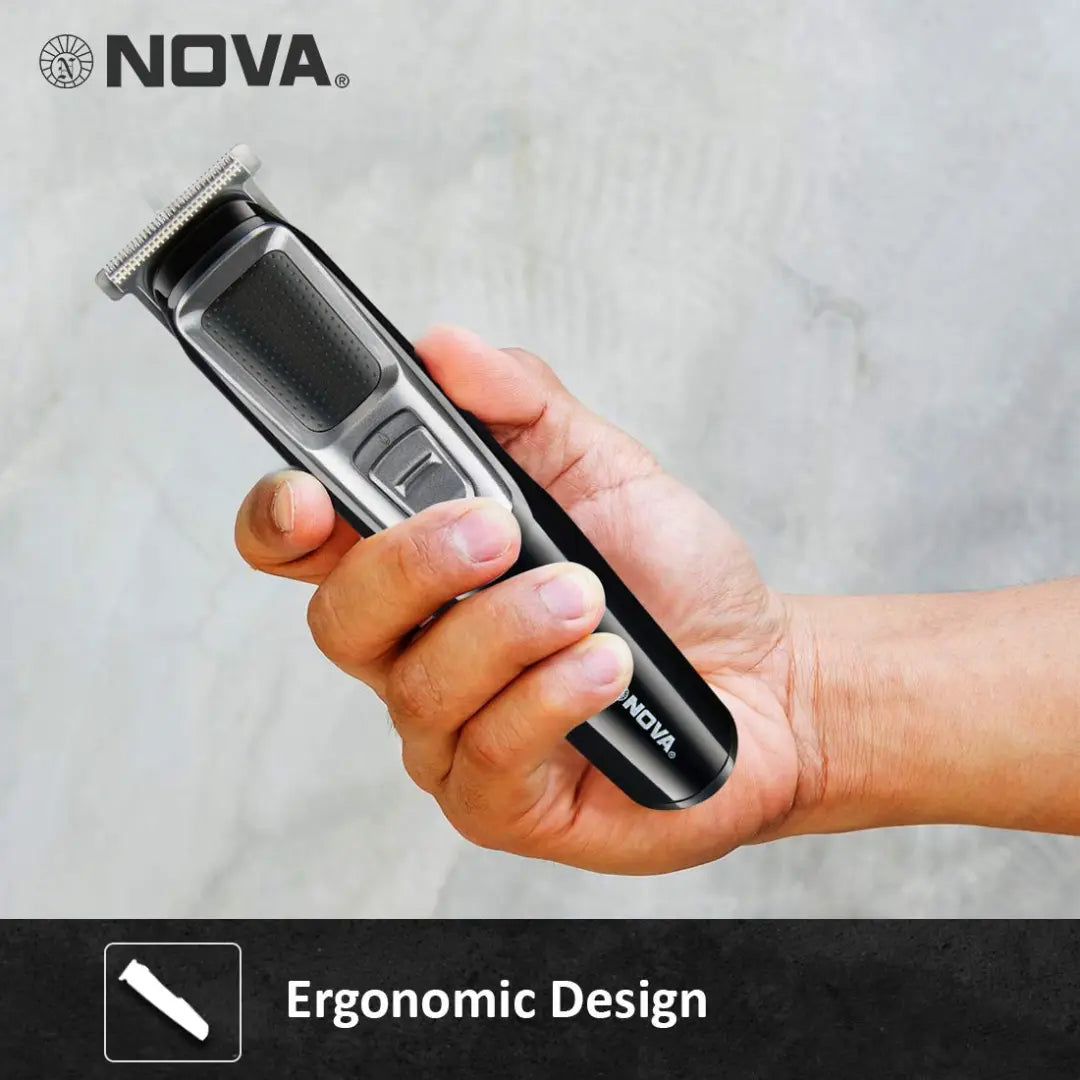 Nova NHT 1076 Cordless: 30 Minutes Runtime Trimmer for Men (Black)