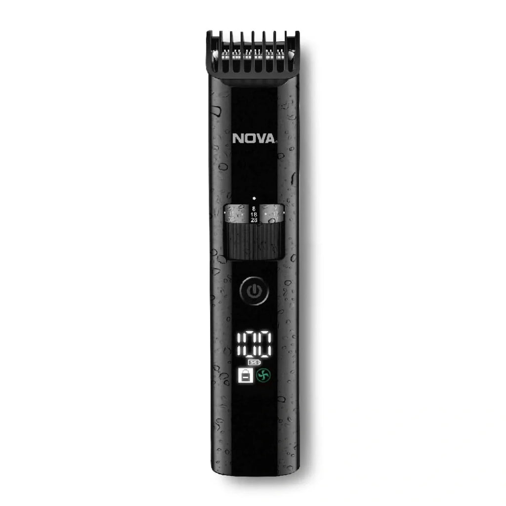 Nova Men Nht 1100 Digital Waterproof Trimmer 200 Min Runtime 60 Length Settings (Black)