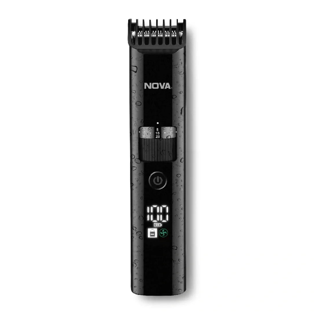 Nova Men Nht 1100 Digital Waterproof Trimmer 200 Min Runtime 60 Length Settings (Black)