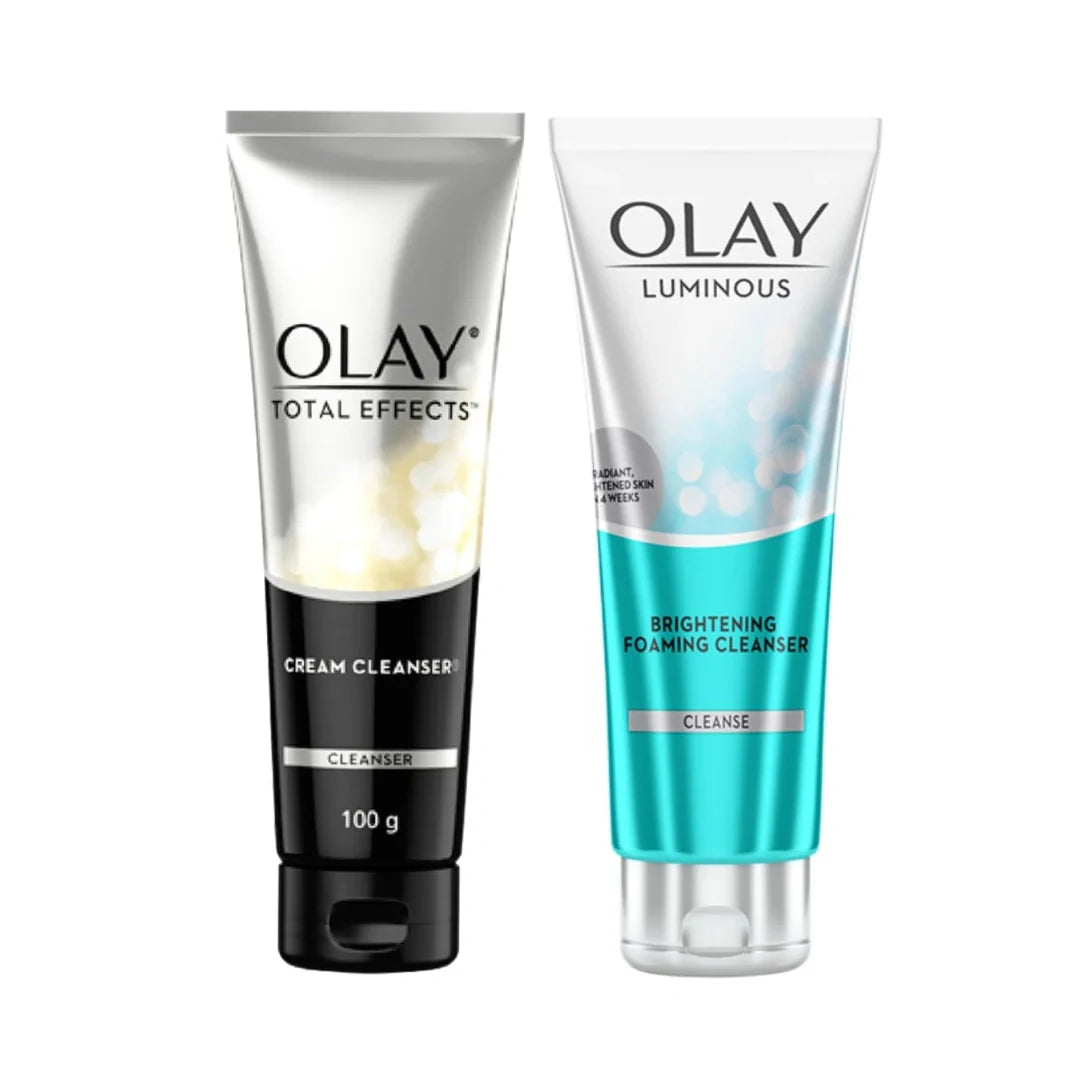 Olay Total Effects Foaming Cleanser | Olay Luminous Brightening Foaming Cleanser | Face Wash - 100ml Each