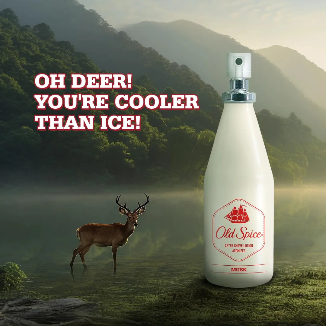 Old Spice ASL Atomised After Shave Lotion Musk - Cool, Aromatic and Fresh (150ml)