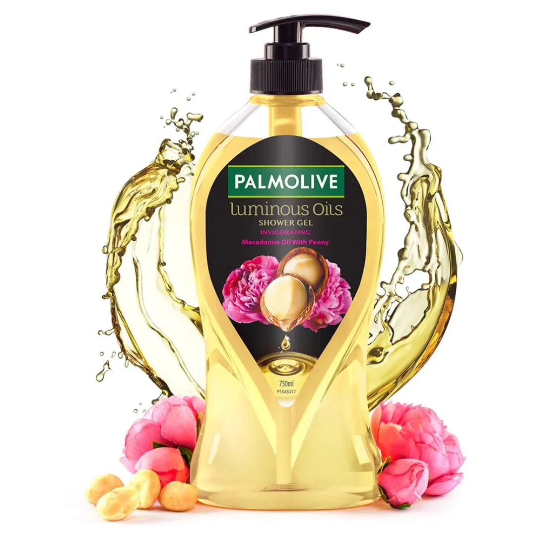 Palmolive Macadamia Oil & Peony Flower Luminous Oils Invigorating, Moisturizing Body Wash (750ml)