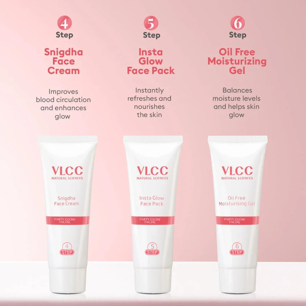 VLCC Party Glow Facial Kit - 60g | Intense Glow For Clear, Bright Skin |