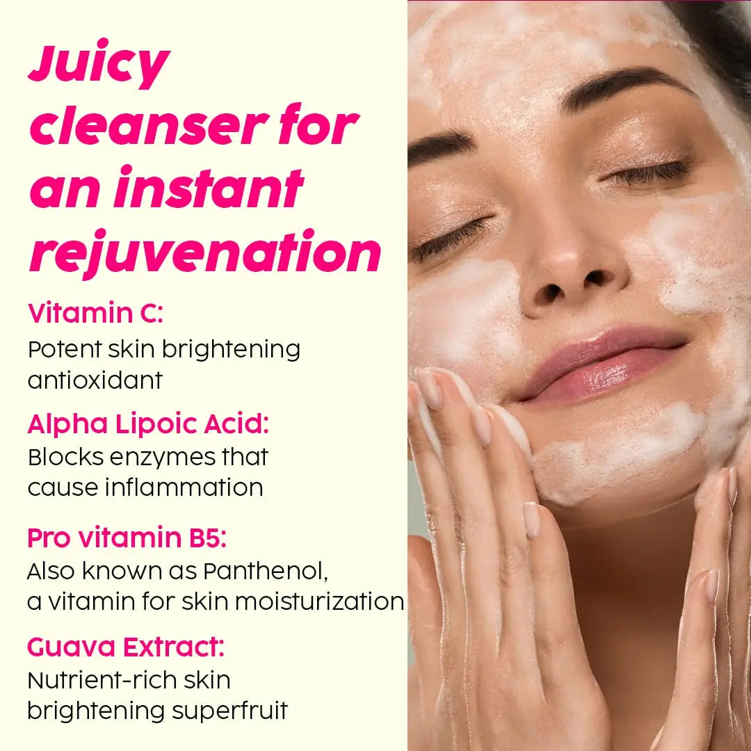 PLIX THE PLANT FIX Vitamin C Guava Juicy Face Wash With Pro Vitamin B5 (100ml)