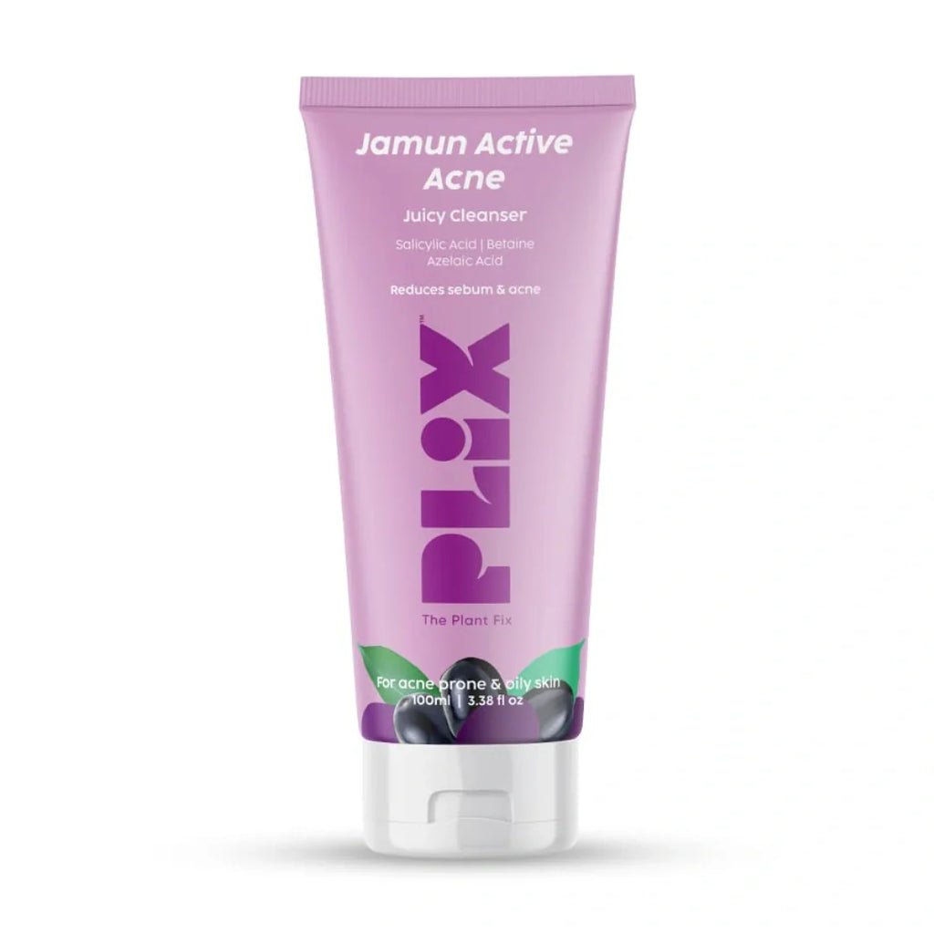 PLIX - THE PLANT FIX 0.5% w/w Salicylic Acid Jamun Face Wash Cleanser Gel For Active Acne & Oil Control, For Breakouts | Oily & Acne Prone Skin | Women & Men | (100ml)