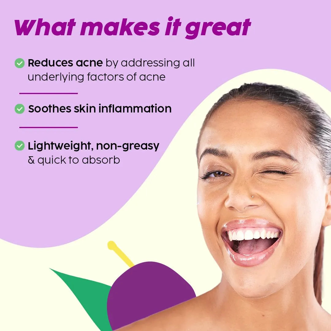 PLIX - THE PLANT FIX 2% Niacinamide Jamun Moisturizer, Helps Reduce Pimples with 2% Acne Buster, For Oily and Acne Prone Skin, With Witch Hazel & Jamun Extract  (50 gm)