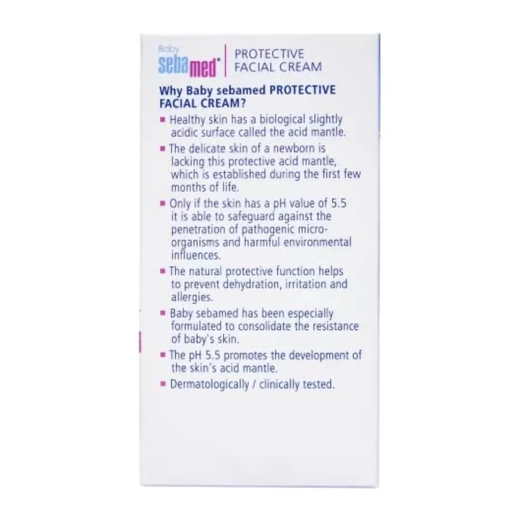 Sebamed Baby Protective Facial Cream|pH 5.5| Face Cream|Vitamin E for Soft Skin|Ideal for salivary rashes|50ml