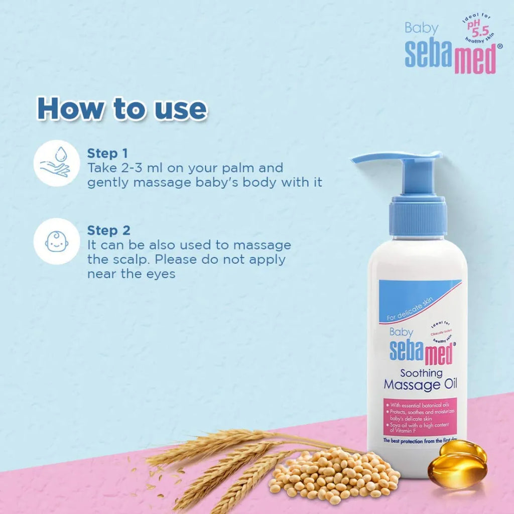 Sebamed Baby Massage Oil| With Soya Oil|Non- greasy|Ideal for newborn |150 ml