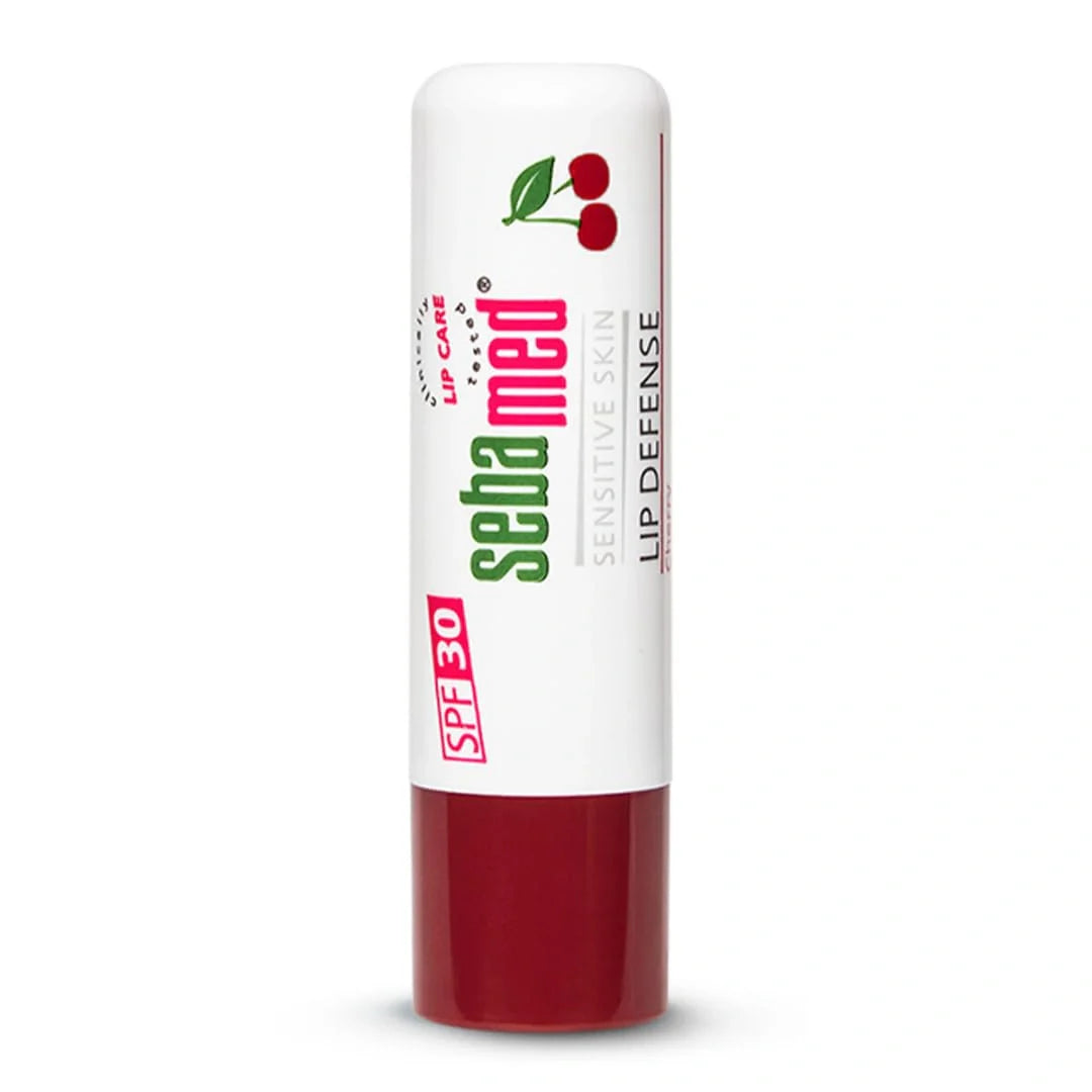 SebaMed Lip Defense Lip Balm With Spf 30 + Vit E | Regenerates Dry, Chapped Lips | Intensive Care With Vit E, Jojoba Oil & Chamomile | Clinically Tested | For Men & Women, 4.8 Gm, Cherry